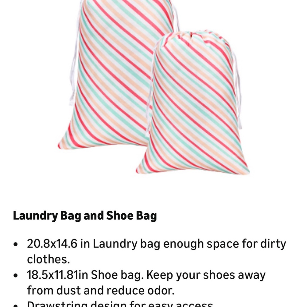 Striped Travel Packing Cubes Set - Picture 4 of 5